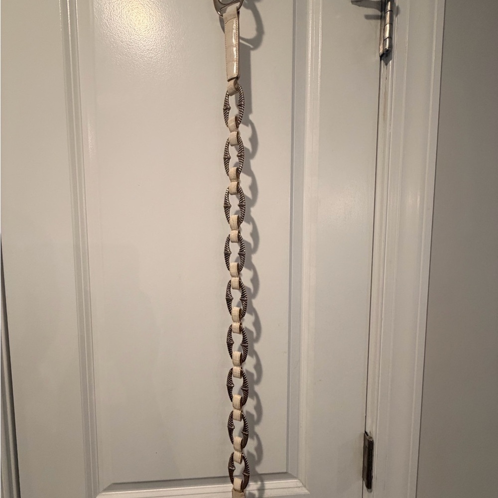Brighton Cream and Brown Link Chain Belt